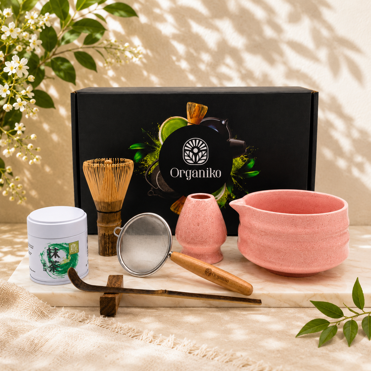 MATCHA ACCESSORIES COMPLETE SET WITH UJI MATCHA & HOJICHA