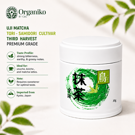Tori Uji Matcha Green Tea 30 grams Samidori Cultivar Third Harvest