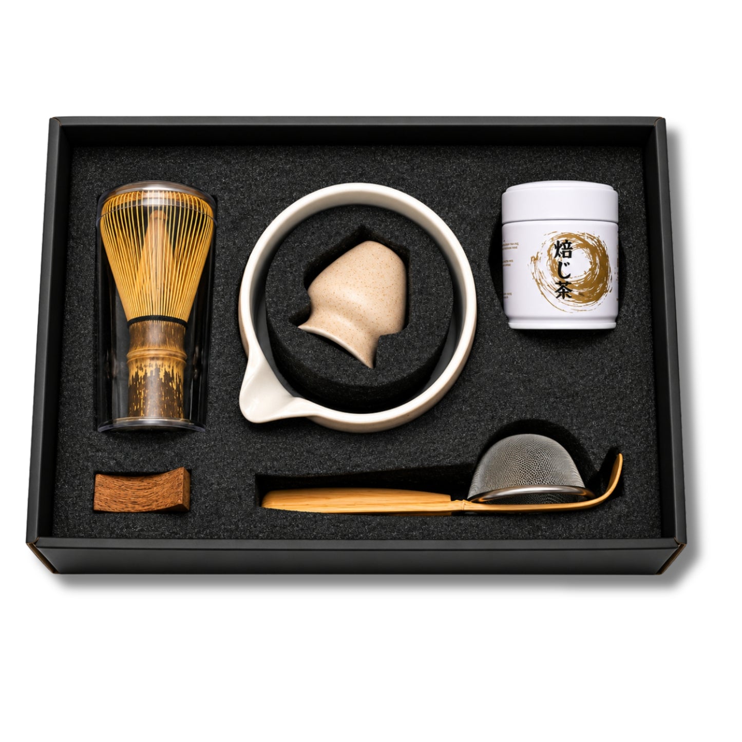Organiko Matcha Set Accessories with Uji Matcha Green Tea & Hojicha Green Tea Includes Tea Strainer in Premium Box