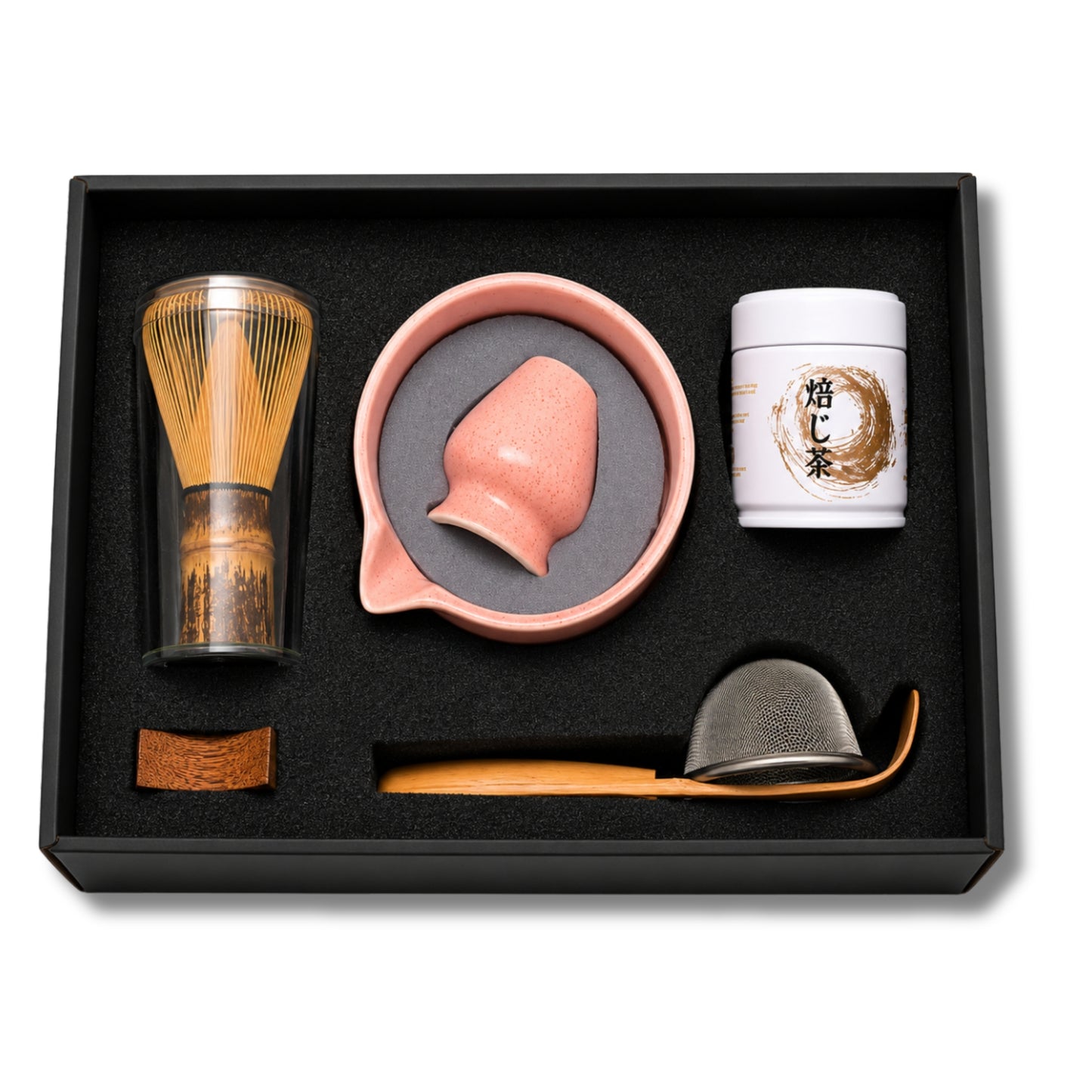 Organiko Matcha Set Accessories with Uji Matcha Green Tea & Hojicha Green Tea Includes Tea Strainer in Premium Box