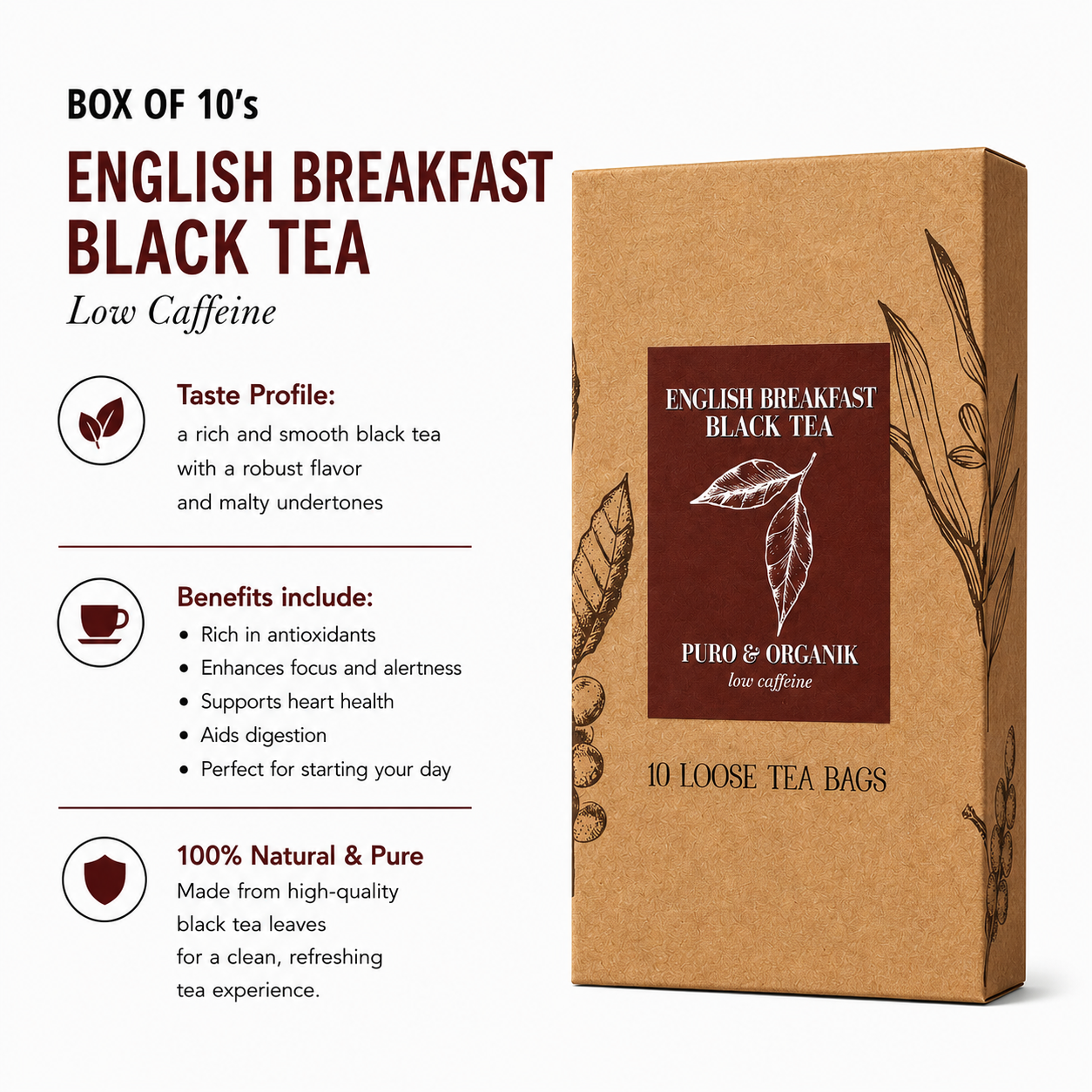 Box of 10 Premium Loose Tea Bags