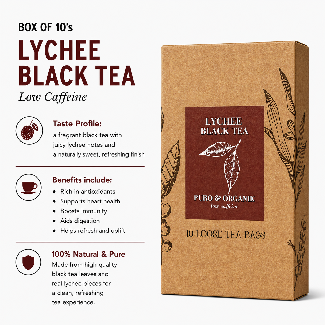 Box of 10 Premium Loose Tea Bags