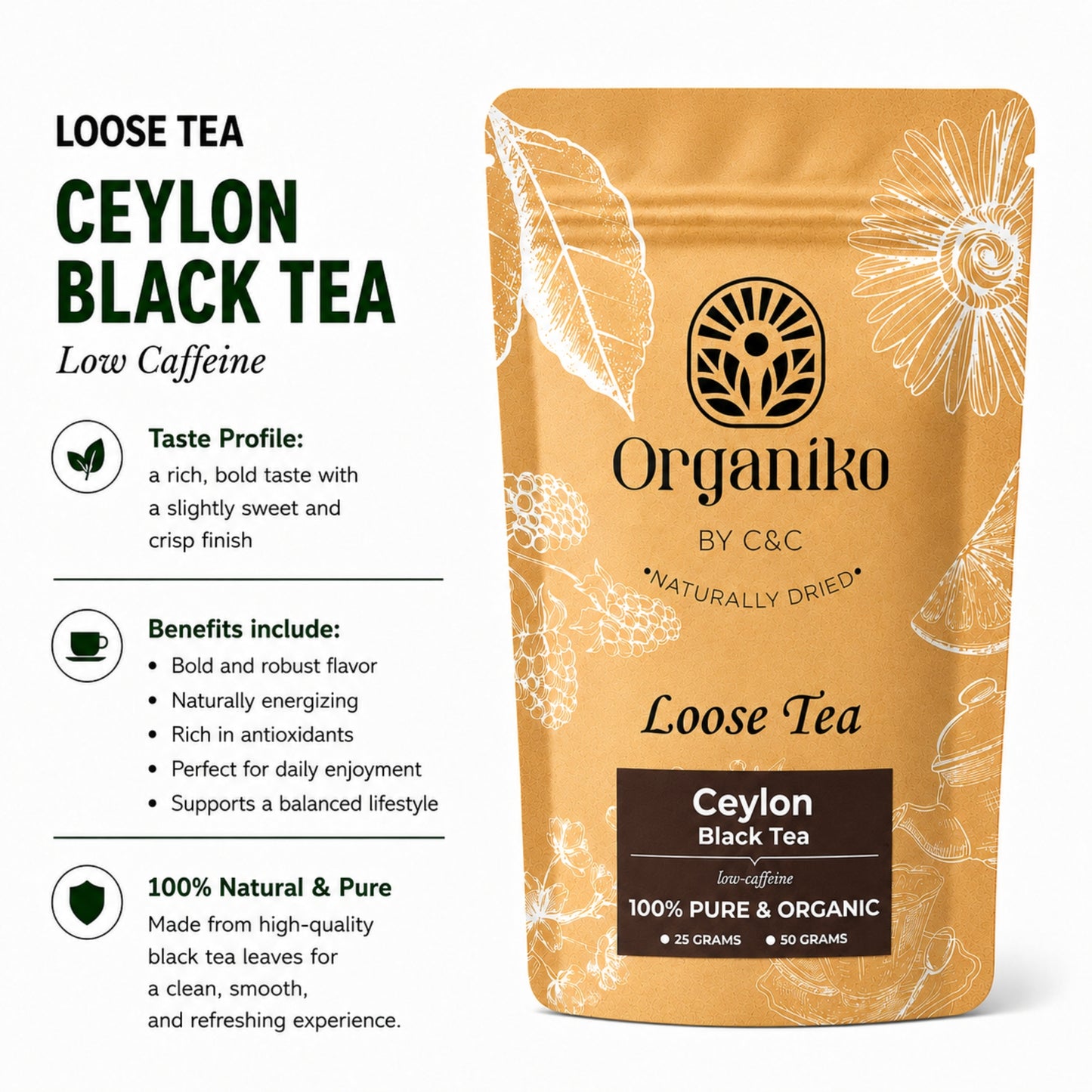 Ceylon Black Tea 50 grams Loose Tea