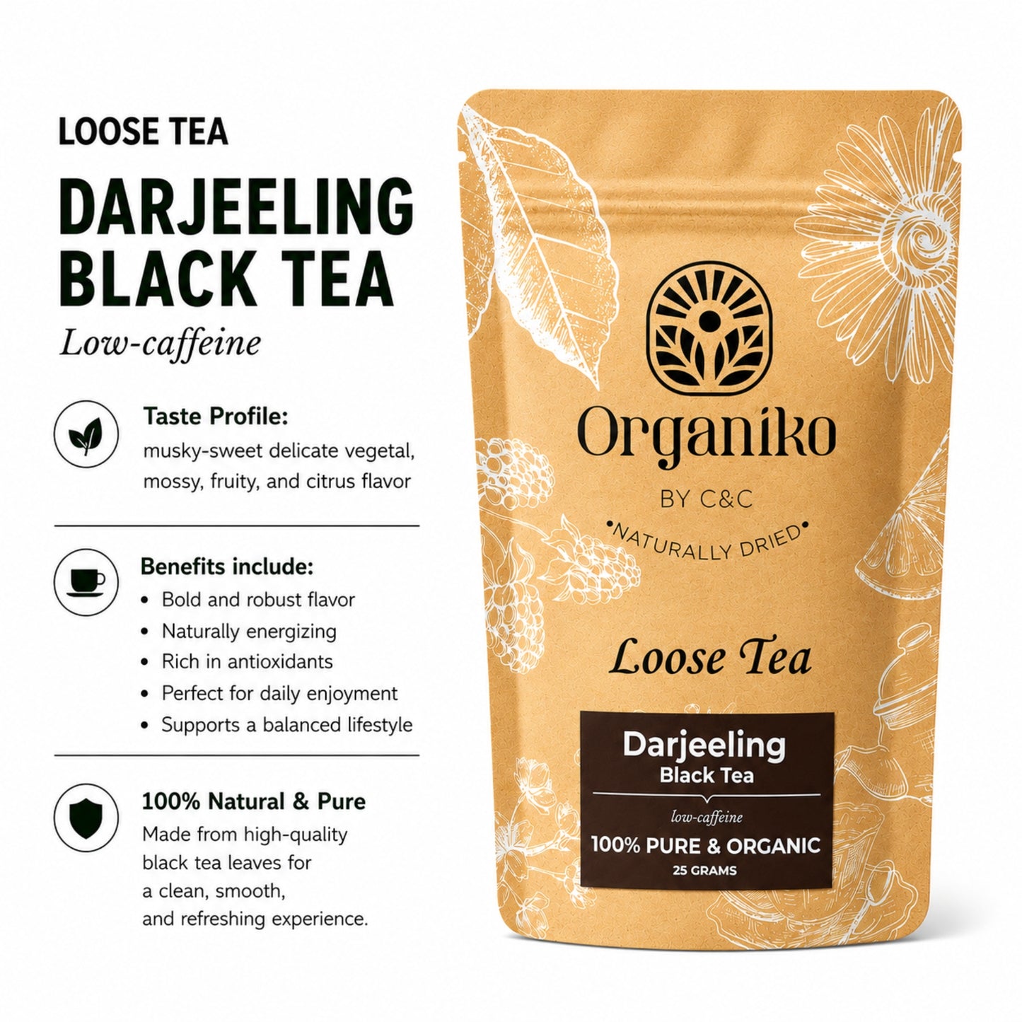 Darjeeling Black Tea 50 grams Loose Tea