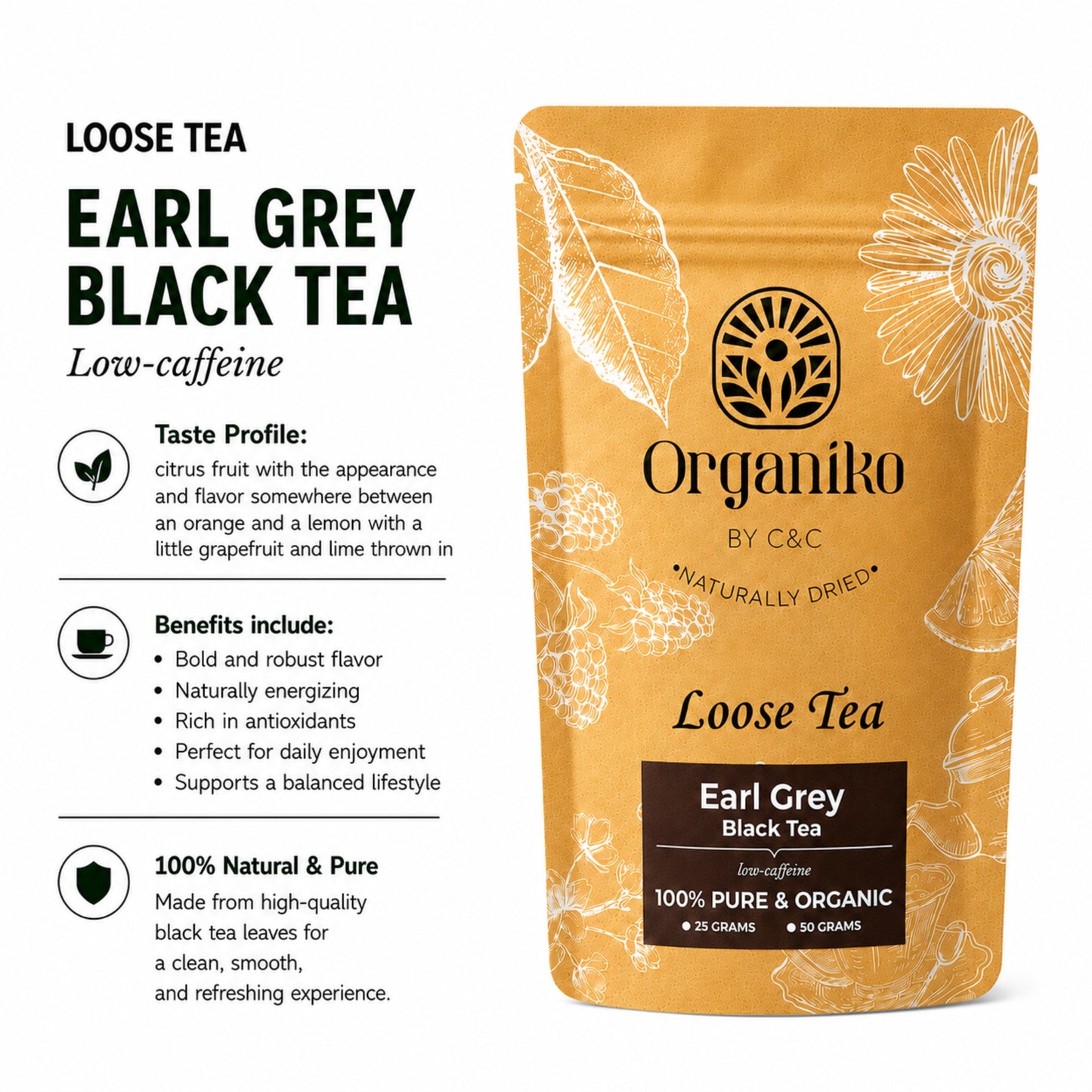 Earl Grey Black Tea 50 grams Loose Tea