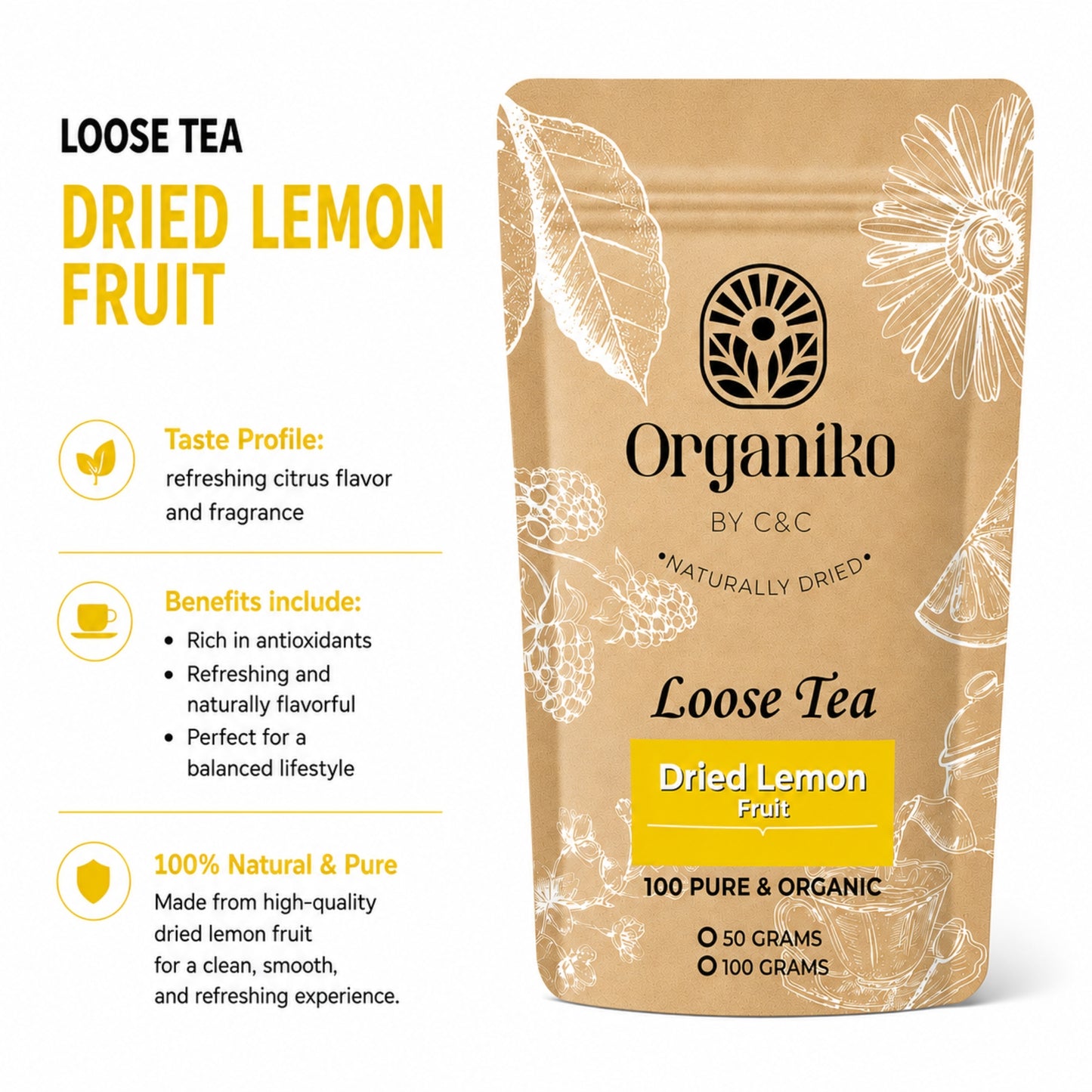 Dried Lemon Fruit 50 grams