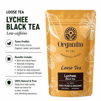 Lychee Black Tea 50 grams Loose Tea