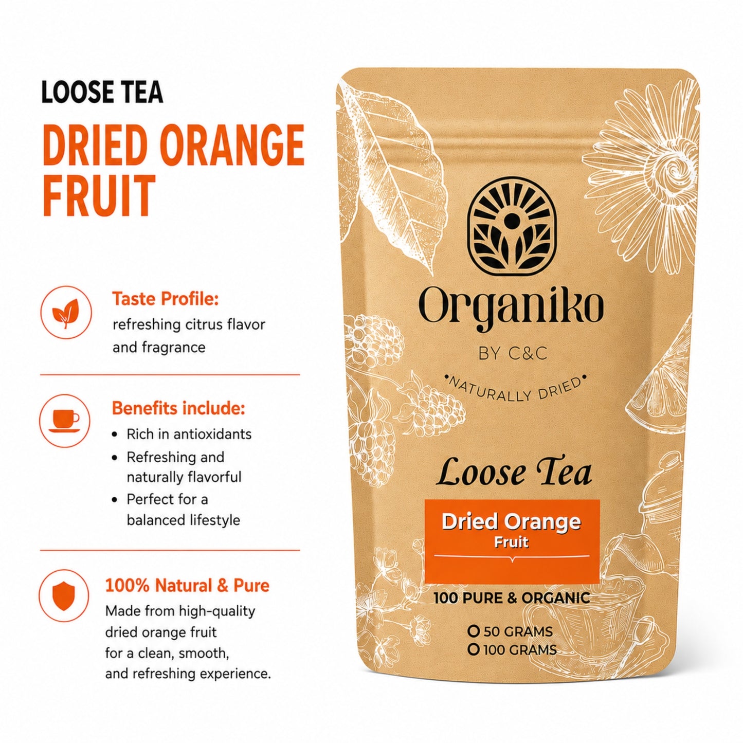 Dried Orange Fruit 50 grams