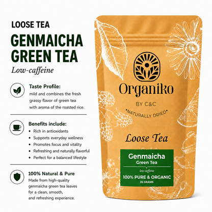 Genmaicha Green Tea 50 grams Loose Tea