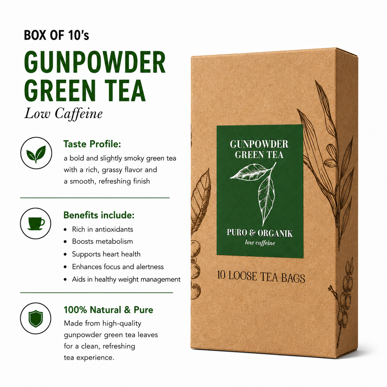 Box of 10 Premium Loose Tea Bags