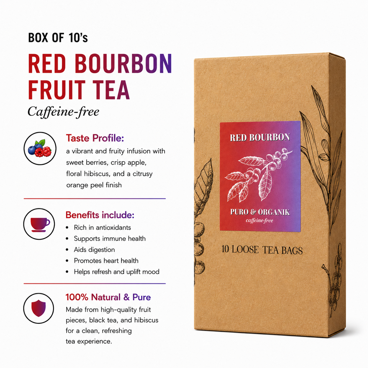 Box of 10 Premium Loose Tea Bags