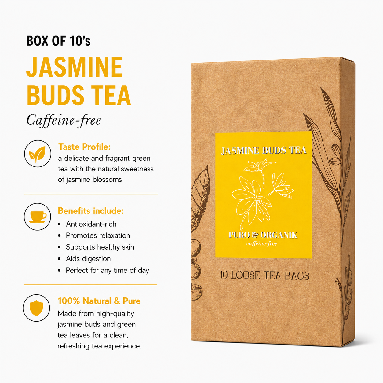 Box of 10 Premium Loose Tea Bags