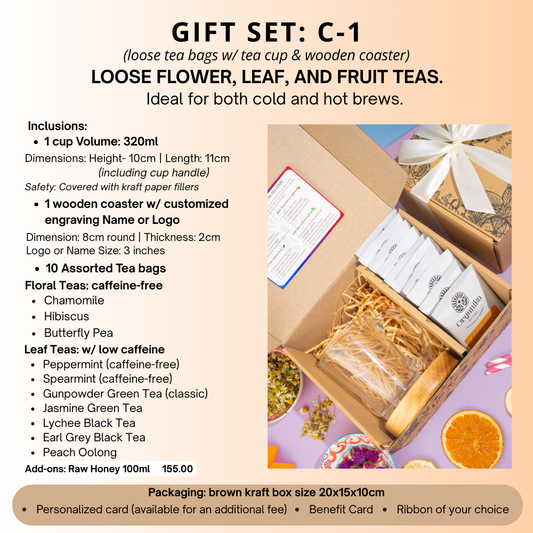 Gift Set Tea Special Wooden Coasters with Customized Engraving Name or Logo for Every Occasion