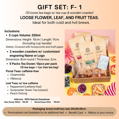 Gift Set Tea Special Wooden Coasters with Customized Engraving Name or Logo for Every Occasion