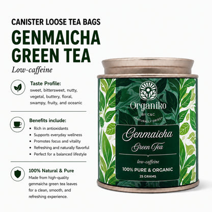Organic Loose 15 Tea Bags on-the-go Net. Weight Per Piece 2grams