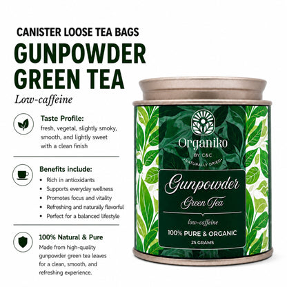 Organic Loose 15 Tea Bags on-the-go Net. Weight Per Piece 2grams