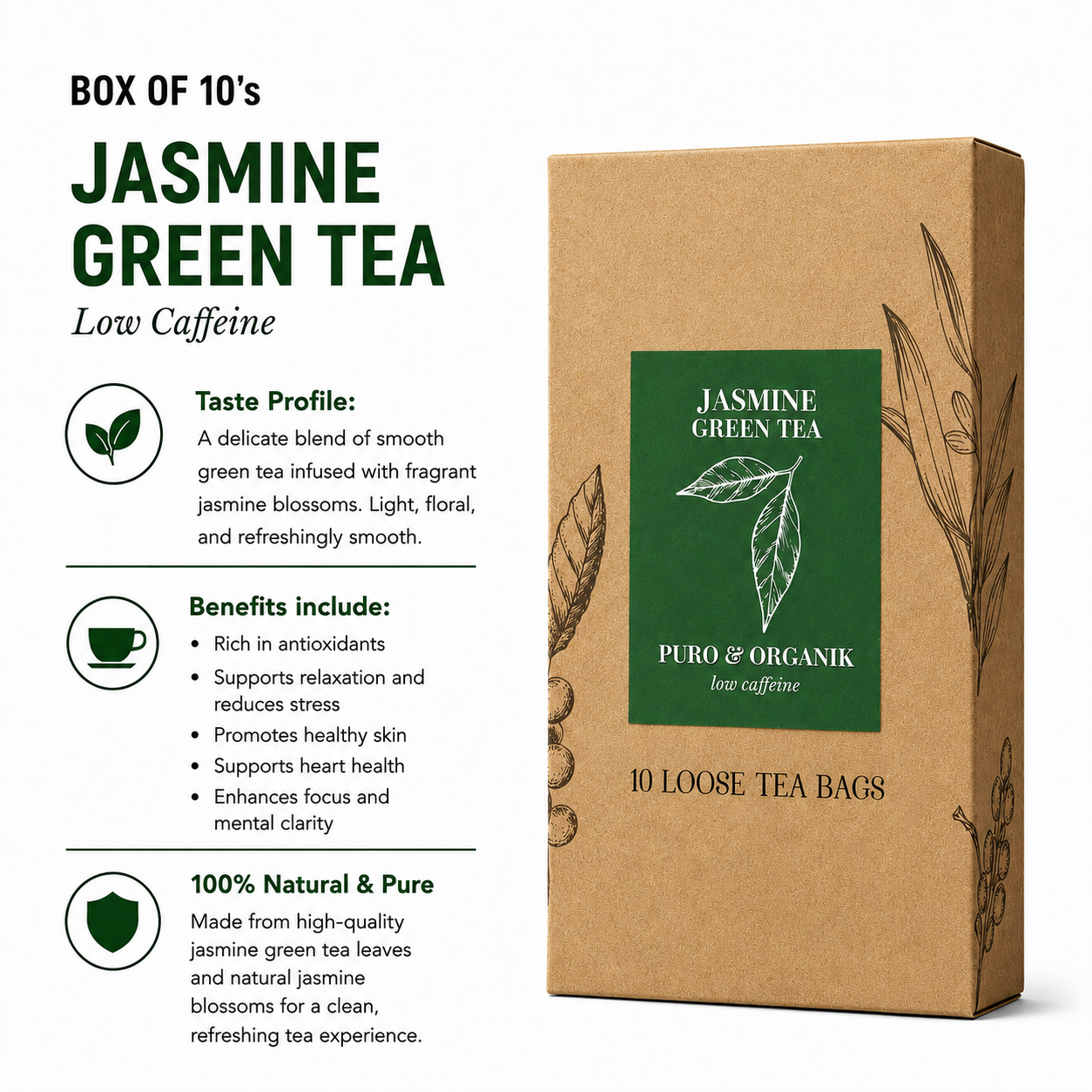 Box of 10 Premium Loose Tea Bags
