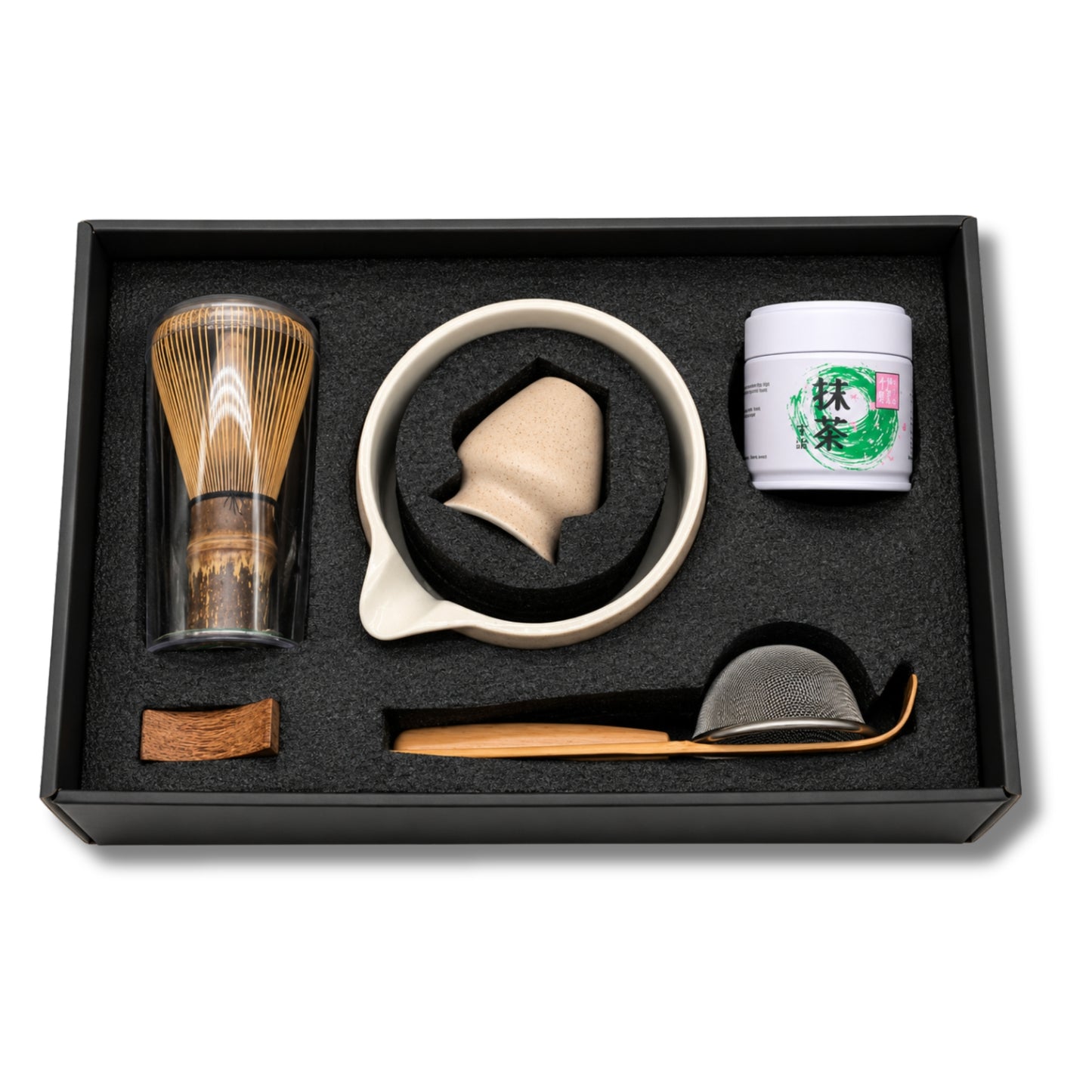Organiko Matcha Set Accessories with Uji Matcha Green Tea & Hojicha Green Tea Includes Tea Strainer in Premium Box