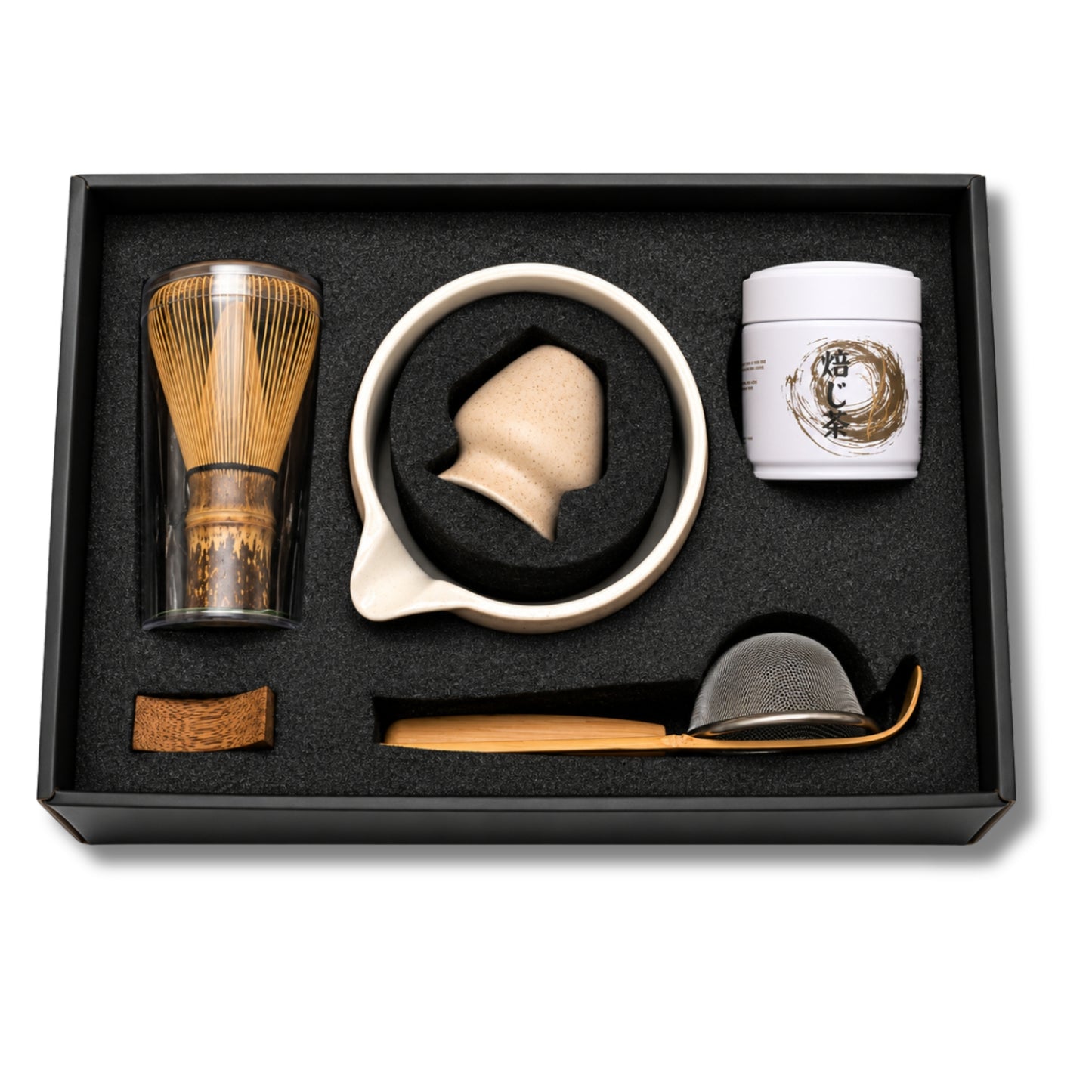Organiko Matcha Set Accessories with Uji Matcha Green Tea & Hojicha Green Tea Includes Tea Strainer in Premium Box