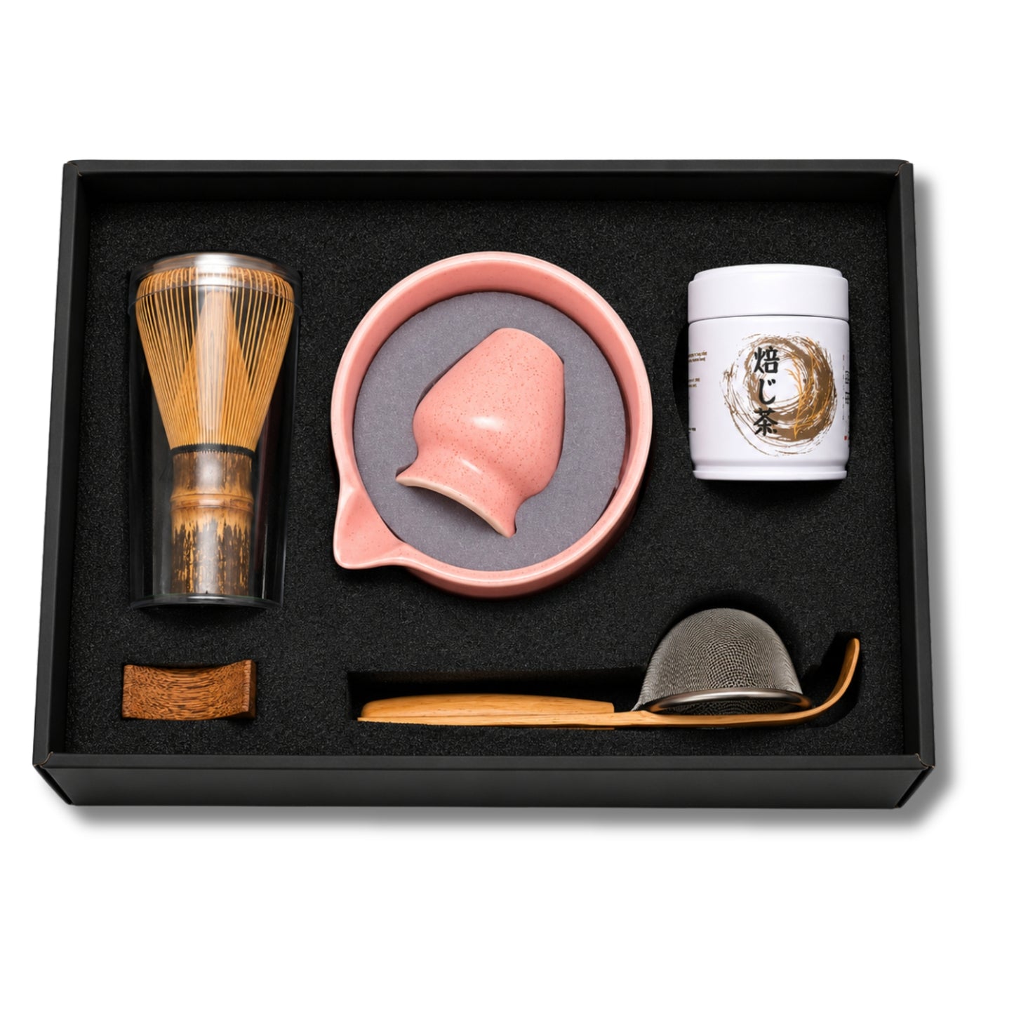 Organiko Matcha Set Accessories with Uji Matcha Green Tea & Hojicha Green Tea Includes Tea Strainer in Premium Box