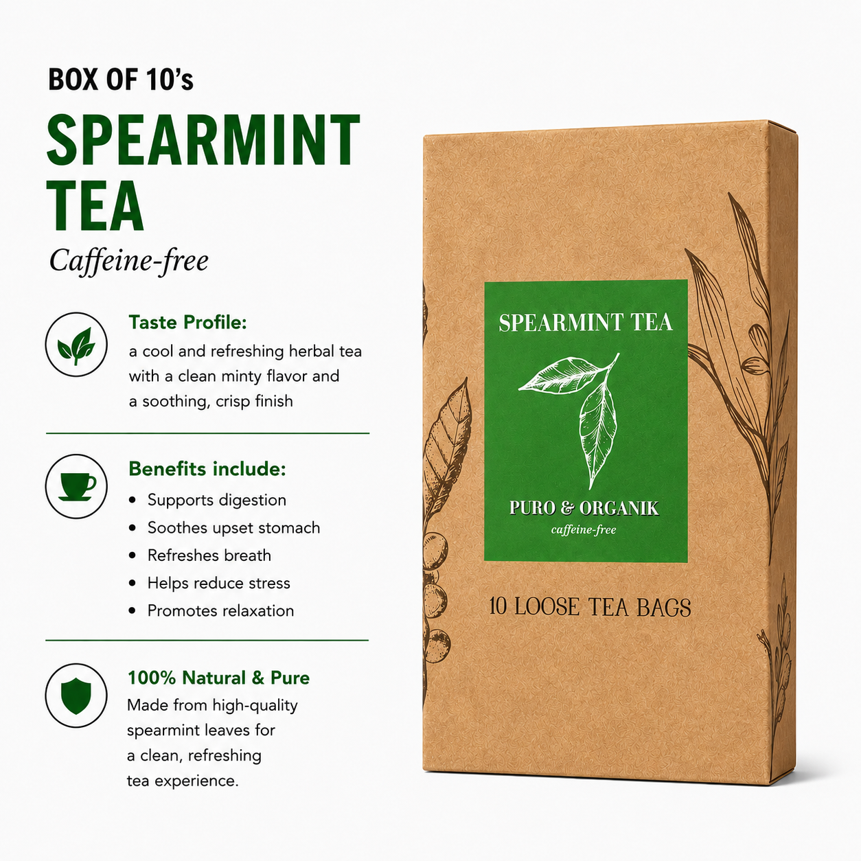 Box of 10 Premium Loose Tea Bags
