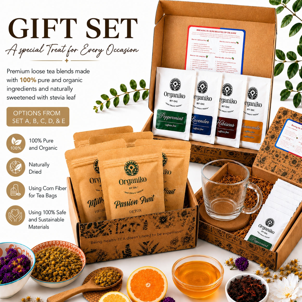 Gift Set A, B, C, D, E Tea Set Special for Every Occasion