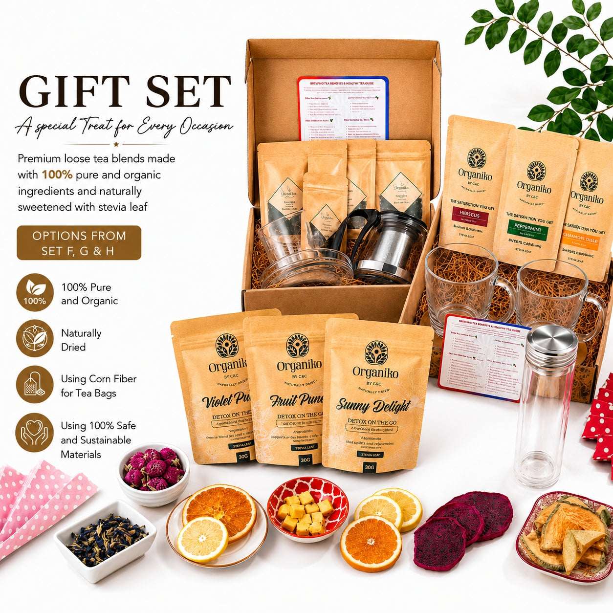 Gift Set F, G, H Big Boxes Tea Set Special for Every Occasion