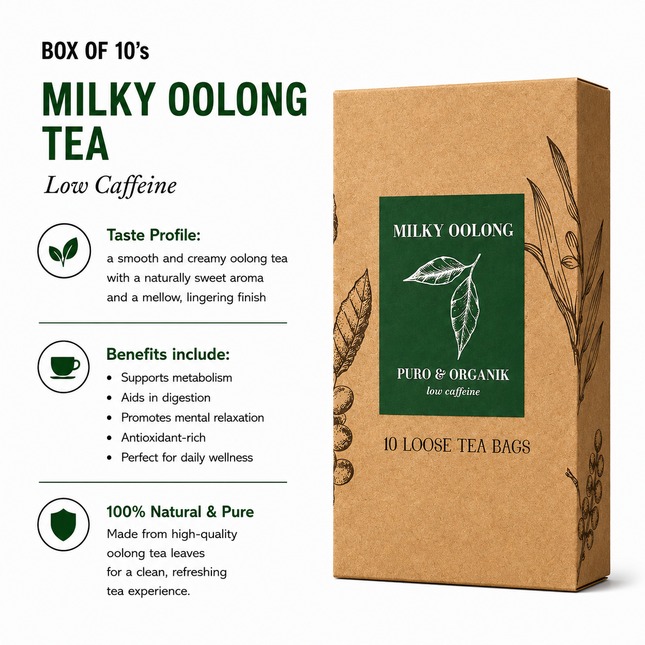 Box of 10 Premium Loose Tea Bags