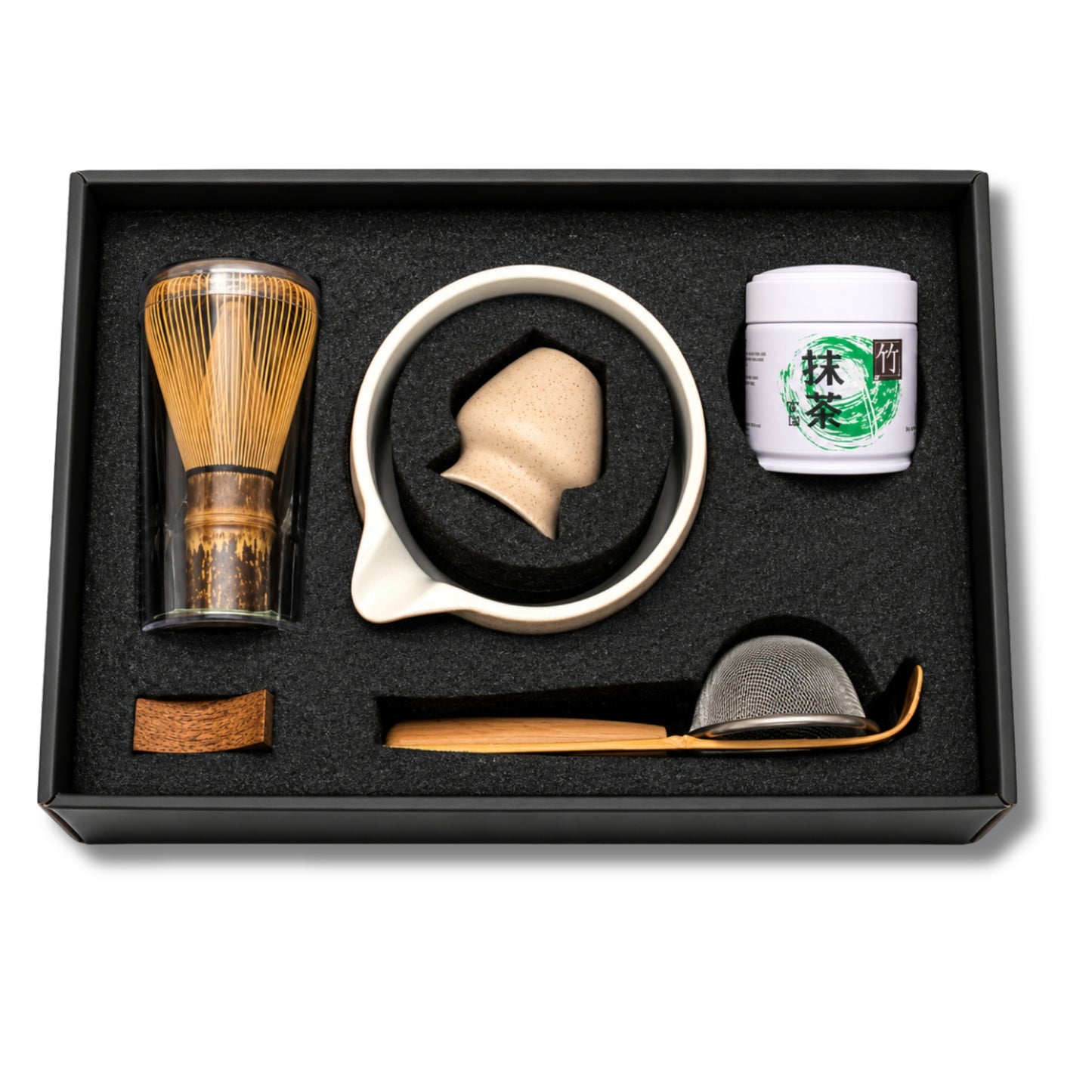 Organiko Matcha Set Accessories with Uji Matcha Green Tea & Hojicha Green Tea Includes Tea Strainer in Premium Box