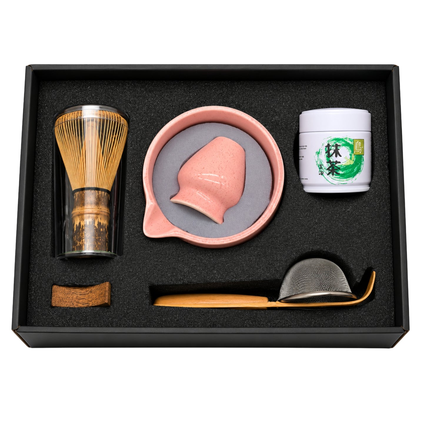 Organiko Matcha Set Accessories with Uji Matcha Green Tea & Hojicha Green Tea Includes Tea Strainer in Premium Box