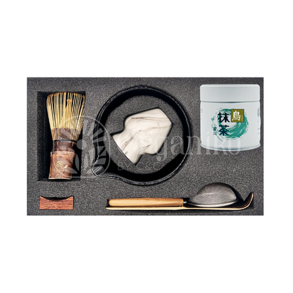 Organiko Matcha Set Accessories with Uji Matcha Green Tea & Hojicha Green Tea Includes Tea Strainer in Premium Box